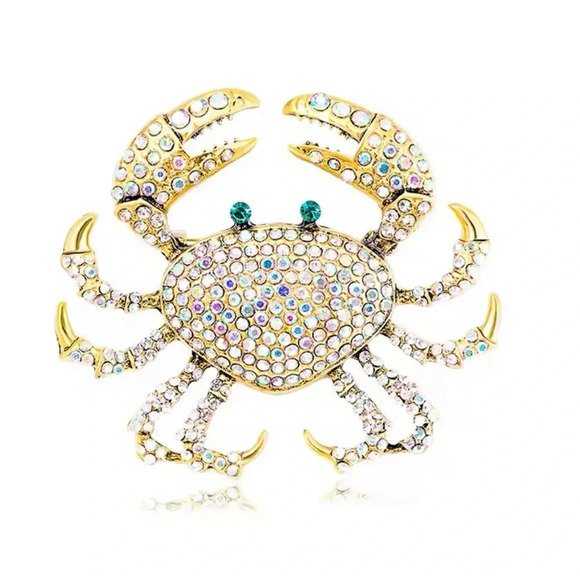 Diamond Crystal Crab Brooch 🦀 - Picture 4 of 10